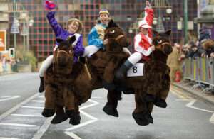 photo of winners of the Pantomime Horse Grand National